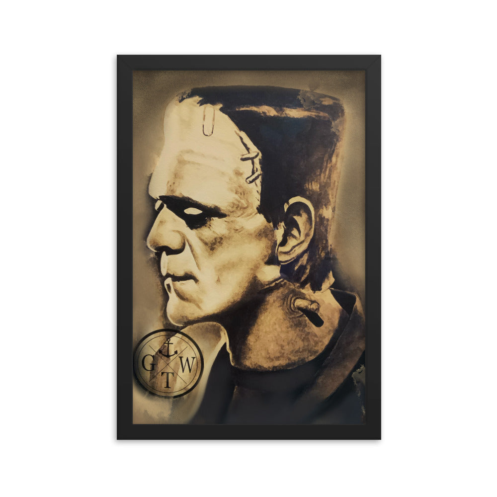 Framed Print Frankenstein 12x18